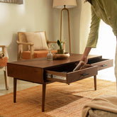 Old World double drawer coffee table - ellementry
